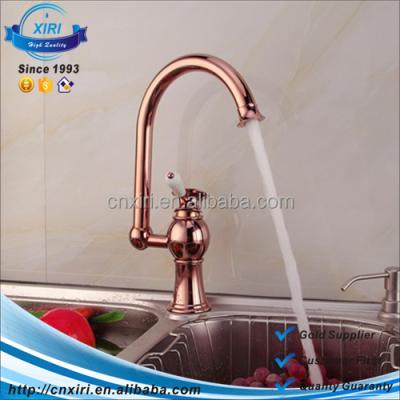 China CLASSIC Elegant Mixer Single Handle Rose Gold Kitchen Faucet Sink Faucet (RS323) for sale