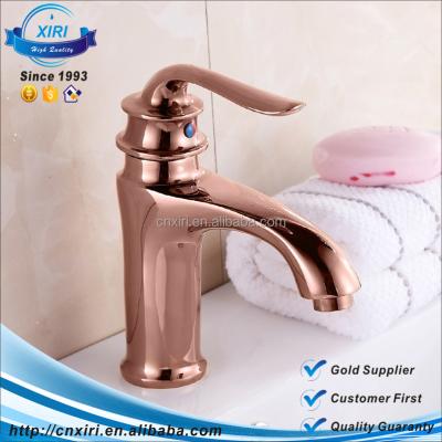 China Beautiful Rose Gold Luxury Water Basin Faucet Brass Faucet (RS301) Mixer Tap for sale