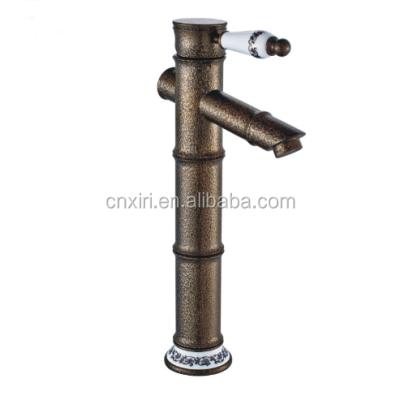 China CLASSIC European Luxury Brass Bamboo Shape Style Single Handle Basin Faucet Mixer Taps JZ-5024 for sale