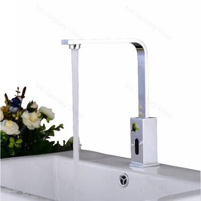 China Sense Faucets Platform Mount Automatic Sensor Faucets Kitchen Sink Faucet Sensor Basin Faucets 2123 for sale