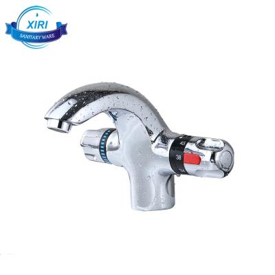 China High End Solid Brass Constant Temperature Control Basin Mixer Taps Bathroom Thermostatic Faucets for sale