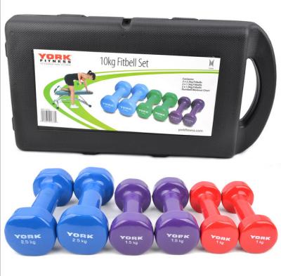 China neoprene coating women children  fitness  dumbbell set 9kg 10kg for  sale for sale