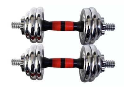 China cast iron 10kg -60kg Crossfit Gym Basic Equipment Adjustable Chrome Dumbbell for sale