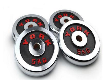 China 0.5kg  1.25kg  2.5kg  5kg sliver chromed export quality weight dumbell plate for sale