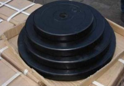 China 2.5kg 5kg 7.5kg 10kg 15kg weight plate dia28mm  black Rubber coated round  barbell plate for sale