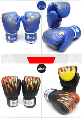 China black red blue PU Kick Boxing Gloves Man Training grant taekwondo  gloves for sale