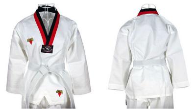 China 110-180cm white  Custom taekwondo clothes uniform suits manufacturer for sale