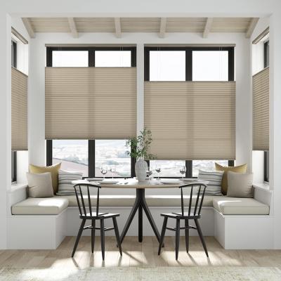 China Minimalist motorized top down cordless andelectric bottom day and night up honeycomb blinds auto cellular shades for sale