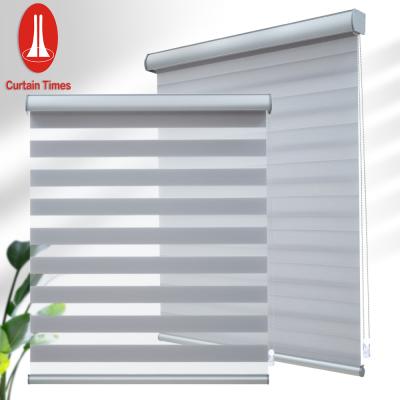 China Minimalist Custom Shade Double Roller Blinds Window Shade Roller Sunscreen Blackout Fabric Window Shades Zebra Zebra Blinds for sale