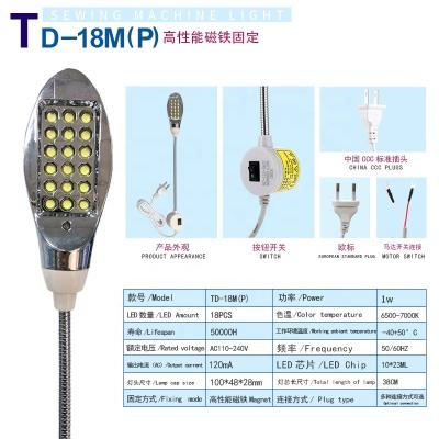 China Home Use RONMACK RM-TD Sewing Machine Parts LED Light Sewing Machine Lamp for sale