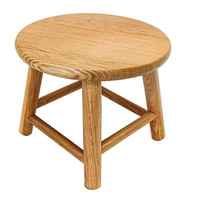 China High Quality Convertible Bamboo Wood Round Wooden Stool Shoes Sneak Living Room Bedroom Light Wooden Step Stool for sale