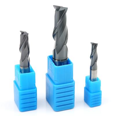 China Carbide Alloy 2 Blade 4 Flute Square Endmill Tungsten Steel Lathe Endmill Tool HRC45 General Steel Solid CNC Flat Milling Cutter for sale