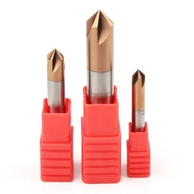 China Cast Iron PHIPPS HRC55 Straight Flute 45/60/90 Degree CNC Carbide Chamfer Cutter Milling Cutter Chamfer End Mill for sale