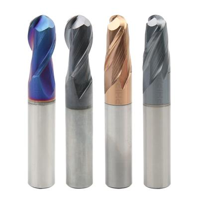 China General Steel PHIPPS Manufacturer HRC45-65 55 Grade 2 Flutes Ballnose Endmill CNC Milling Cutter 20mm Carbide Milling Cutter Ball Nose End Mill Bit for sale