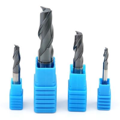 China PHIPPS General Steel High Quality Hrc Square Cutter 45/55 Degree 2flutes Solid Carbide End Mill CNC End Mill Cutter for sale