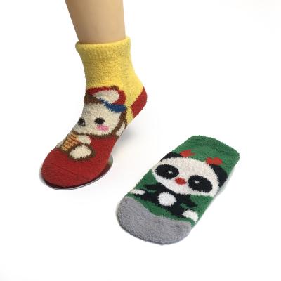 China Factory wholesale winter fashion children's yarn feather socks breathable, warm and comfortable for sale