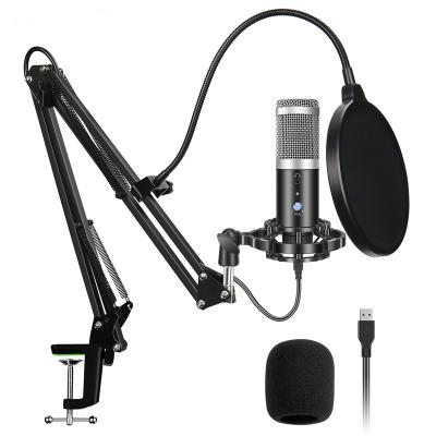 China Hot Selling USB Microphone Suspension Bracket Music Recording USB Live Condenser Microphone for sale