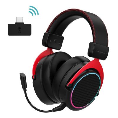 China 2.4G+BT+3.5mm jack factory direct sale 2.4G 7.1 radio stereo noise reduction gaming headset for consumer chicken karaoke for sale