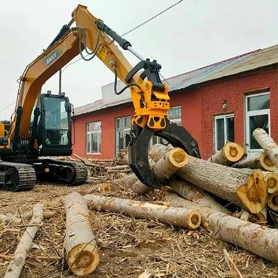 China Farms Mini Excavator Rotating Log Rotating Grapple Excavator Hydraulic Rotating Forestry Log Grapple Suits For 20 Ton Excavator for sale