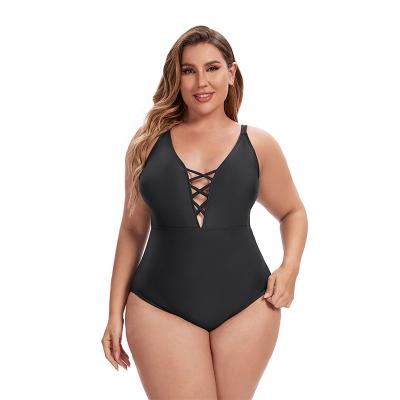 China Wholesale Black Plus Size Padded Plus Size Swimwear 2022 One Piece Women Swimsuit for sale