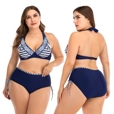 China 2022 plus size bikini swimwear plus size two pieces sexy triangle bikini swimwear fitness for fat ladies for sale