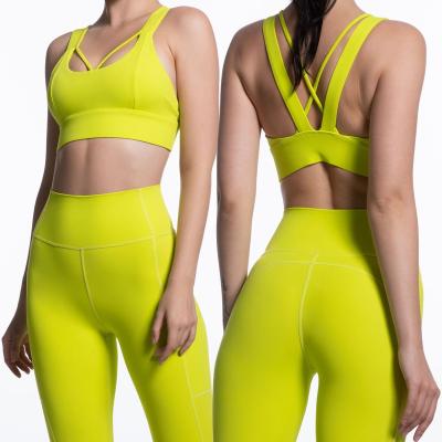 China Custom Breathable Quick Dry Seamless Yoga Pants Bra Sets Sport Fitness Women's Gym 2-Piece Set for sale