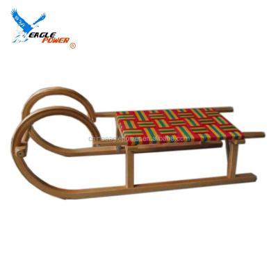 China Wooden Horn Snow Sled With Woven Seat WS005F WS005FL for sale