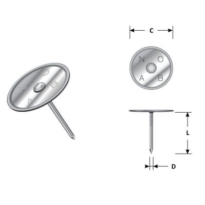 China STAINLESS STEEL original factory steel stitching cup head mid pins fast delivery for sale