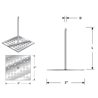 China Square Insulation Perforated Pins for sale