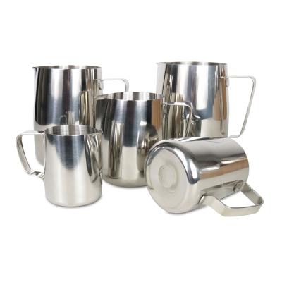 China Viable Sharp Food Grade 304 Stainless Steel Milk Jug Milk Jug 600ml Coffee Accessories for sale