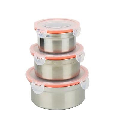 China 6PCS Airtight Steamable Stainless Steel Rectangle Crisper Tiffin Box Food Container for sale