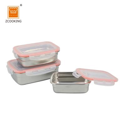 China Steamable Amazon Best Selling 6pcs Lunch Box Stainless Steel Food Storage Container for sale