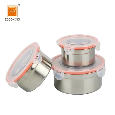 China Steamable Stainless Steel Crisper Tiffin Box Airtight Food Container For Promotional Gift for sale