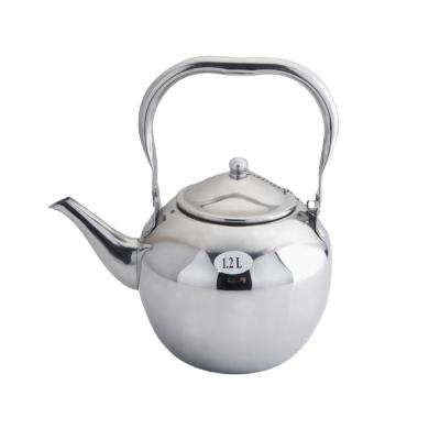 China Sustainable High Quality Silver Stainless Steel Teapot Customized Camping Teapots Teapot for sale