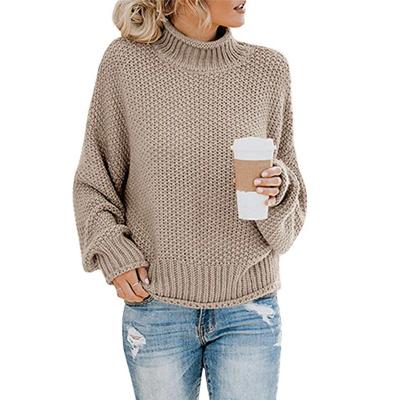 China 100% Ladies Sweaters 2022 Anti-wrinkle Womens Sweaters Autumn And Winter Knitted Turtle Neck Acrylic Sweater For Women for sale