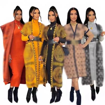 China Anti-wrinkle new arrival winter designer women clothes high quality knitting coats long trench coat long dress for ladies women for sale