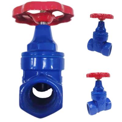 China General Blue Water Valves Environmental Protection Cast Iron Price Valve Porcelain Soft Seal Knife Gate With Handwheel for sale