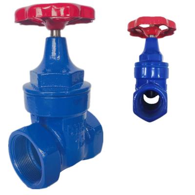 China general iron internal soft malleable body valve seal chuanqiong brand gate valve thread handwheel stainless steel red stem for sale