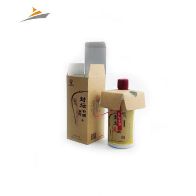 China Recyclable High Quality Free Design Customized Logo Size Uv Coating Wine Folding Kraft Paper Gift Box for sale