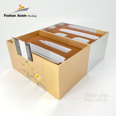 China High End Custom Hot Stamping Lid Recyclable Flip Open Gift Box Packaging Logo Cardboard Double Door Magnetic for sale