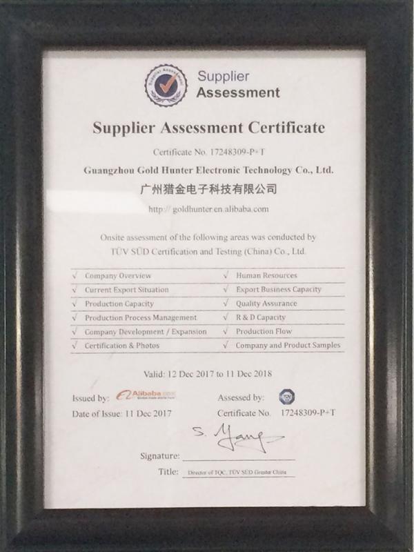 Supplier Assessment - Guangzhou Gold Hunter Electronic Technology Co., Ltd.