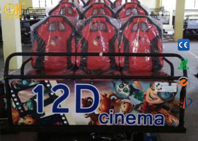 China Asientos rojos y negros del teatro del movimiento para el cine 5D/7D/12D interior en venta