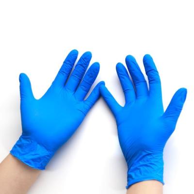 China Blue Disposable Nitrile Nitrile Glov Powder Free Nitrile Exam Glov for sale