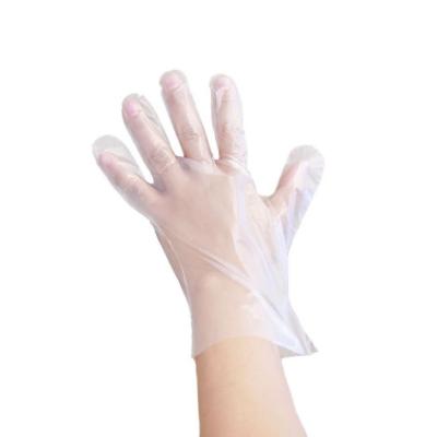 China PE food contact embossed transparent black pe bag sterile pe glov pe mitt examination mitt disposable pe mitt for sale