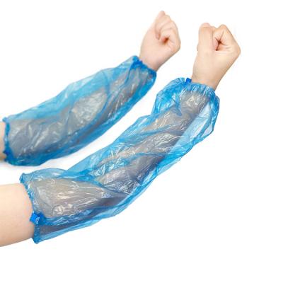 China Elastic Disposable Arm Sleeves Waterproof Durable PE Sleeve Covers With Elastic for sale