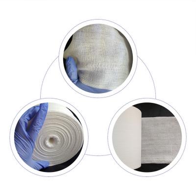 China Hospistal 4 ply cotton gauze roll medical gauze roll doctor absorbent 100% cotton gauze medical absorbent cotton gauze for sale