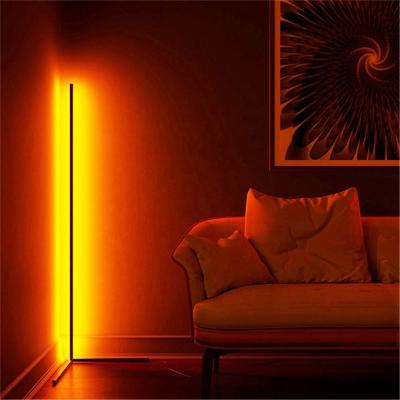 China Minimalist Modern Simple LED Corner Floor Lamp Rod Floor Lamps for Living Room Bedroom Atmosphere Standing Light Indoor Lighting for sale