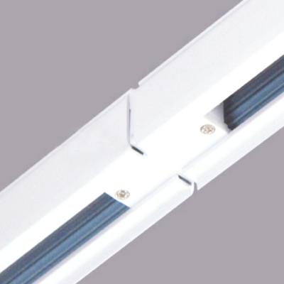 China Modern 4 Wire 3 Phase Track Rail I Shape Inner Connector In White Black LED Track Lighting Rail Connector for sale