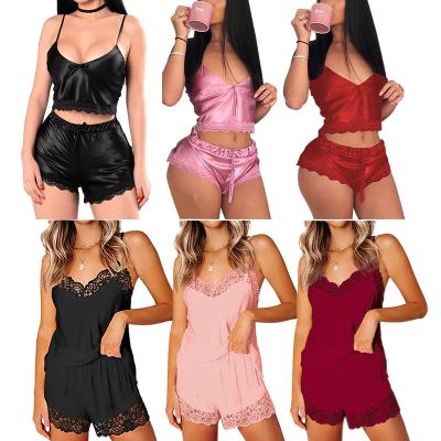 China 2022 new arrival fashion spot QUICK DRY sexy leisure use sleepwear women pajamas lingerie two-piece sets women sleepwear for sale