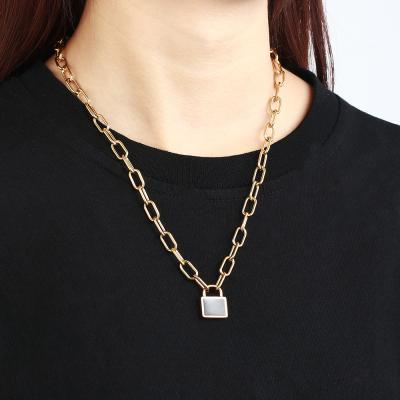 China Wholesale Design Statement Lock Hiphop Miss Jewelry Good Price Pendant Necklace for sale